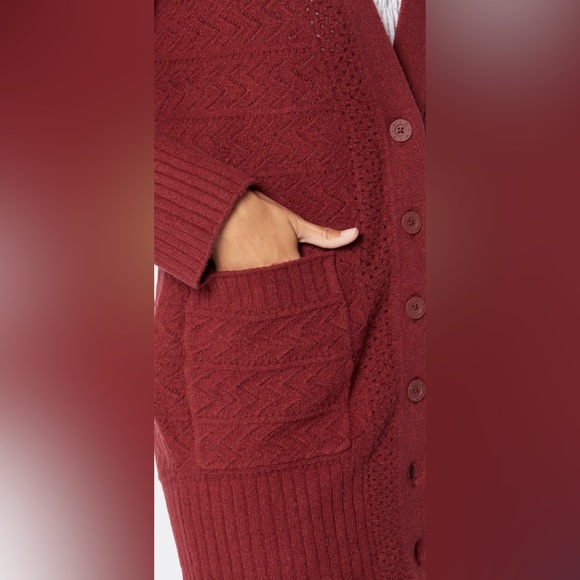 Joie Brea Cardigan in Russet Brown (looks maroon to me) Size L (NWT) - Picture 9 of 12
